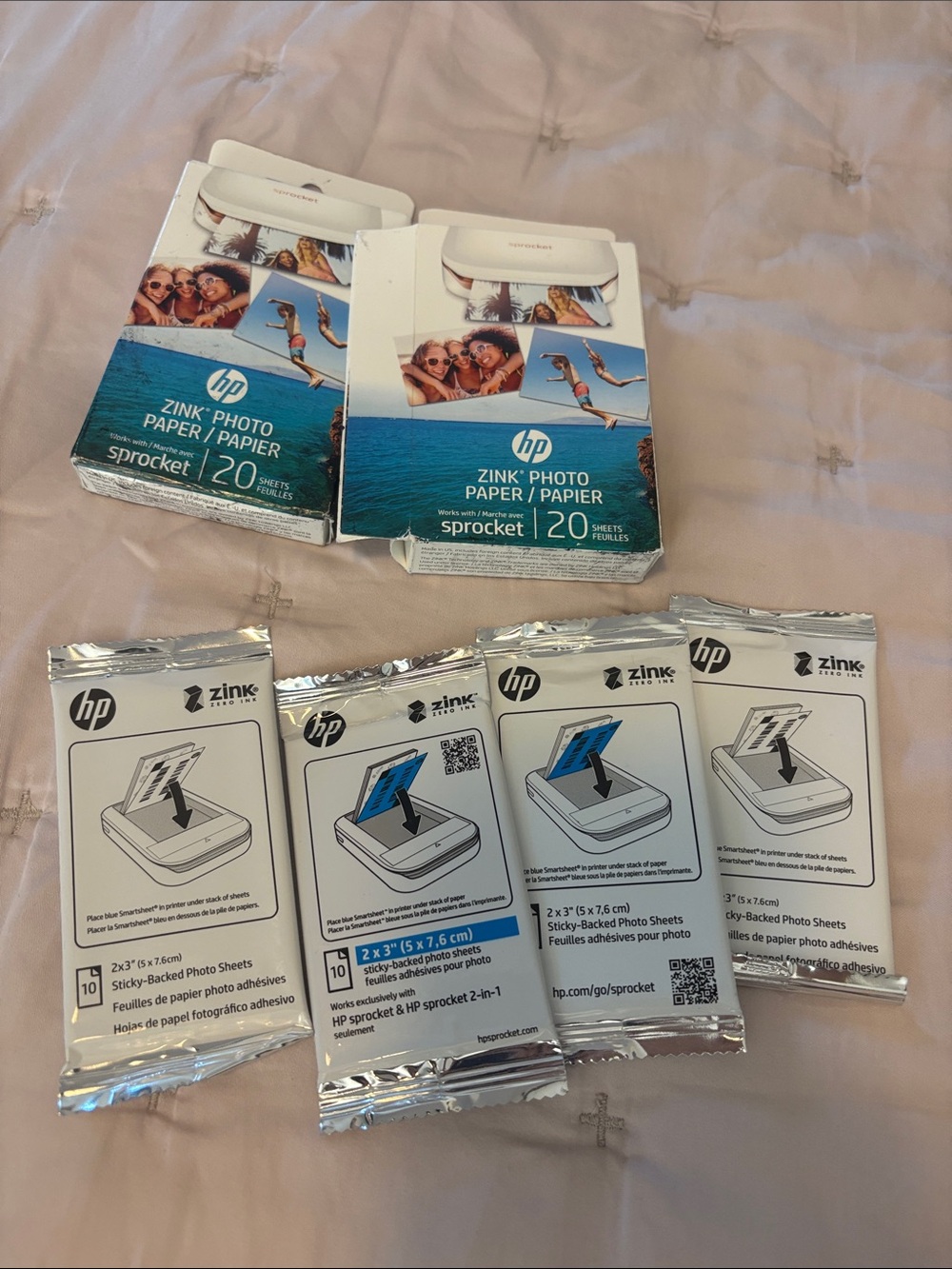 HP ZINK Photo Paper Packs - sprocket 80 sheets - 8 packs